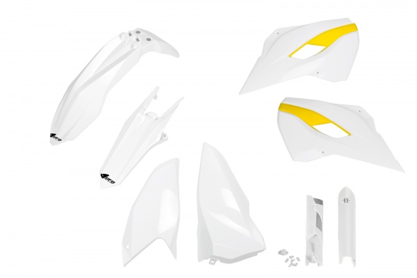 Full Plastic Kit white for Husqvarna TE 250 - TE 125 - FE 250 - TE 300 - FE 350 - FE 450 - TX 125 - TX 250 - TX 300